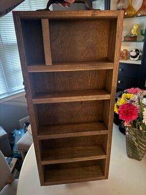 Vintage Wooden Welcome Organizer Tray in Red Or Trinket Shelf